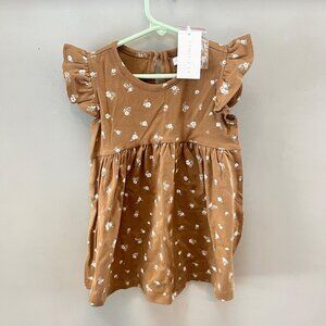 NEW Jamie Kay Organic Cotton Floral‎ Ruffle Sleeveless Dress- 3/4 Years